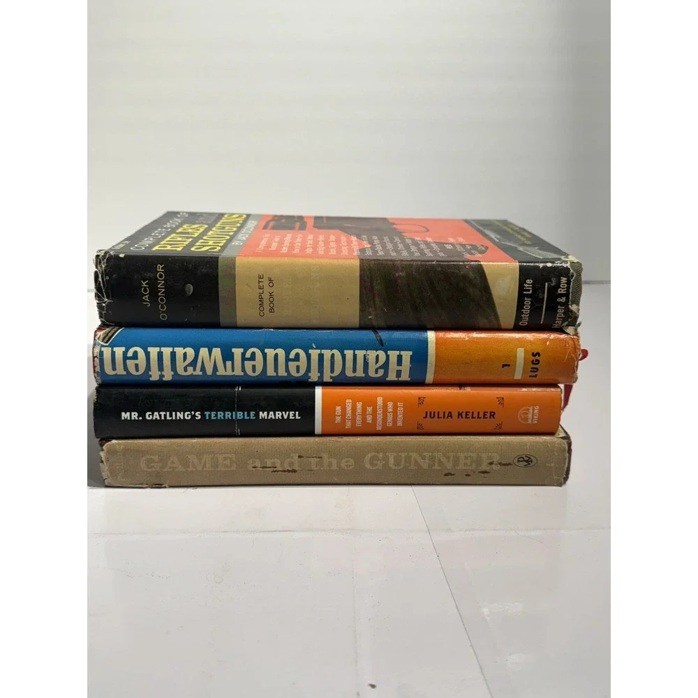 VTG Firearms/Hunting Books Lot of 4 | Rifles Shotguns Gatling Handfeuerwaffen